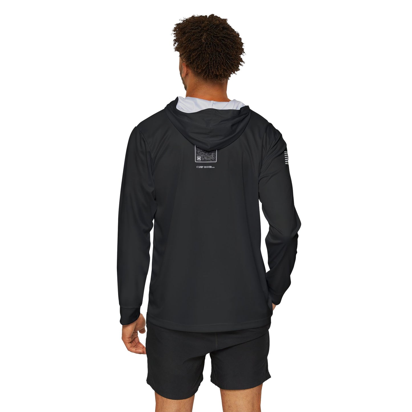 Shieldbearers Blk/Blk Men's Sports Warmup Hoodie (AOP)